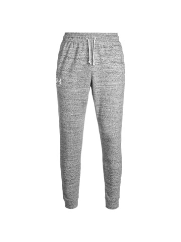 Under Armour Jogginghose Rival Terry in hellgrau / weiß