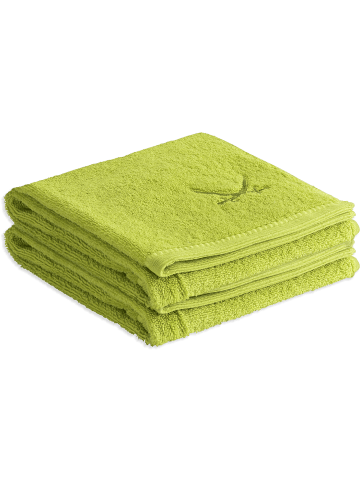 Sansibar 2er Handtuch-Set „Frottier-Kollektion Classic“, 50x100 cm in Grün