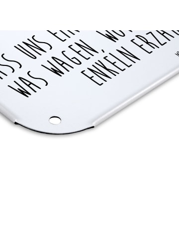 Mr. & Mrs. Panda tafel Krokodil mit Spruch in Weiß