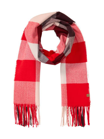 Camel Active Feiner Webschal mit kariertem Muster in Rot