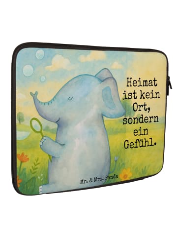 Mr. & Mrs. Panda Notebook Tasche Elefant Seifenblasen Design mit... in Weiß