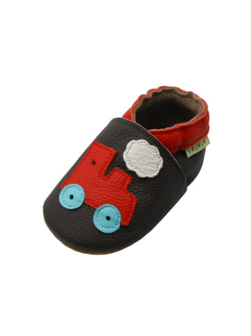 Sayoyo Baby Krabbelschuhe aus Leder, weiche Lauflernschuhe mit rutschfester Sohle 