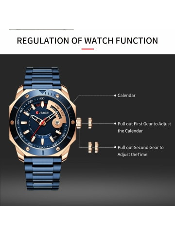 Curren Chronograph für in Schwarz