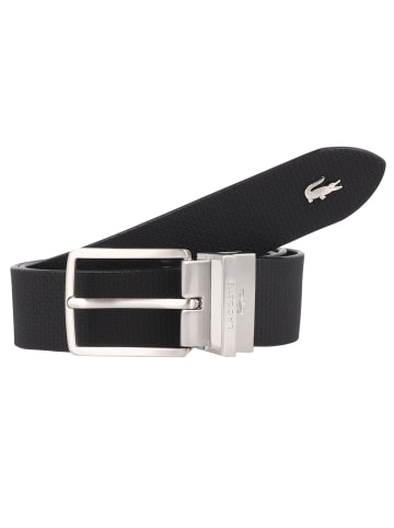 Lacoste Embossed Mono Box Wendegürtel Leder in noir