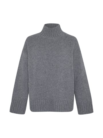 Style Republic Rollkragenpullover OVERSIZED BOXY Kaschmir-Woll-Gemisch in Dark Grey Melange