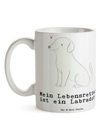 Mr. & Mrs. Panda Tasse Labrador Lebensretter mit Spruch in Weiß