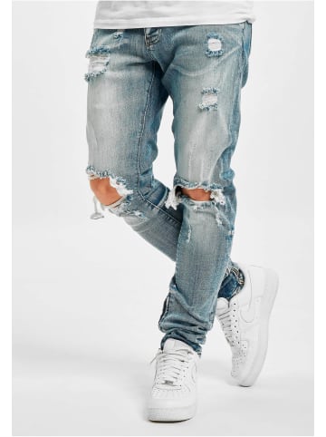 2Y Studios 2Y Studios Herren 2Y Destroyed Straight Fit Jeans in blue