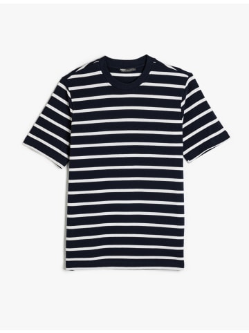 KOTON TSHIRT SS BSC in Marineblau Gestreift