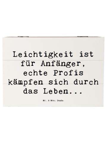 Mr. & Mrs. Panda holzschachtel Spruch Leichtigkeit für Profis mi... in Weiß