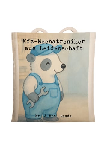 Mr. & Mrs. Panda Einkaufstasche Kfz-Mechatroniker Leidenschaft D... in Weiß