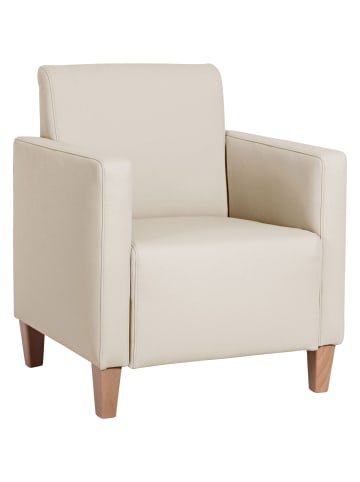 58 aufm Kessel SESSEL Karol Bezug Kunstleder Buche natur / beige