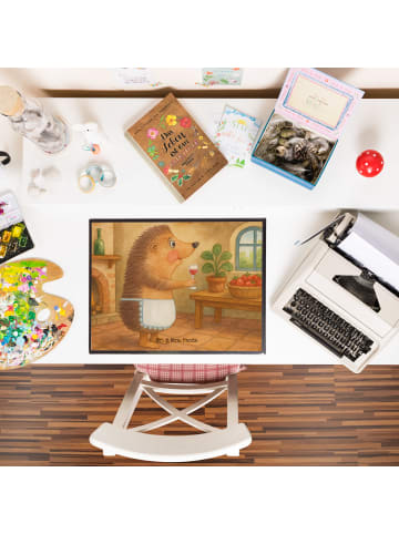 Mr. & Mrs. Panda Schreibunterlage Igel Wein Design ohne Spruch in Weiß