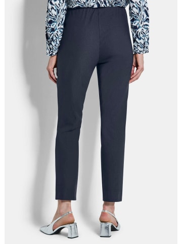 GOLDNER Kurzgröße:  Bengalinhose Elegante 7/8-Hose mit Schlupfbund in marine