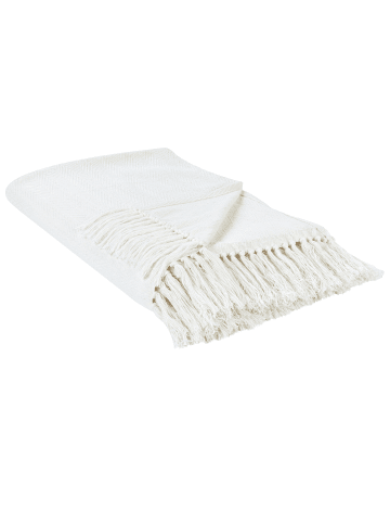 Beliani Kuscheldecke AMPARA in Weiß - (W) 150 x (H) 1 x (L) 200 cm