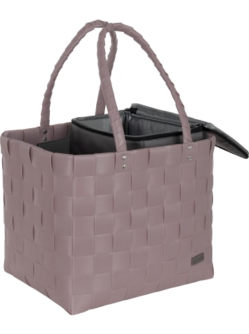 normani Flechtkorb mit kleiner Kühltasche in Altrosa