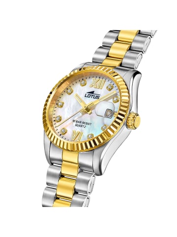 Lotus Chronograph-Armbanduhr Lotus Classic silber, gold mittel (ca. 32,5mm)