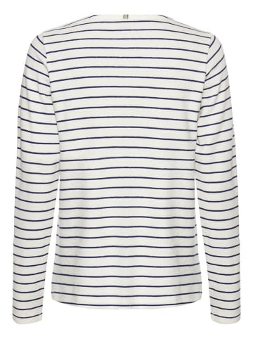 Camel Active Langarmshirt in indigo blue stripes