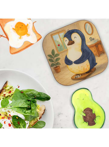 Mr. & Mrs. Panda Untersetzer Gläser Pinguin Diät Design ohne Spruch in Weiß