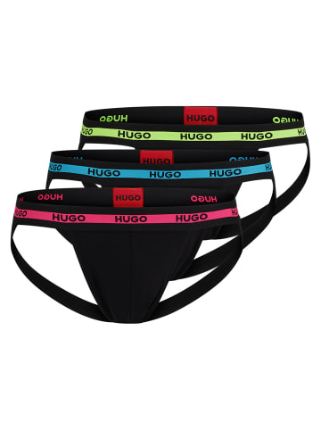 HUGO Jockstrap 3er Pack in Schwarz/Bunt