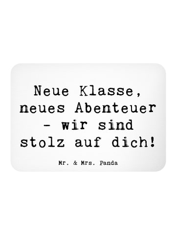 Mr. & Mrs. Panda zettelhalter Spruch Erster Schultag Abenteuer m... in Weiß
