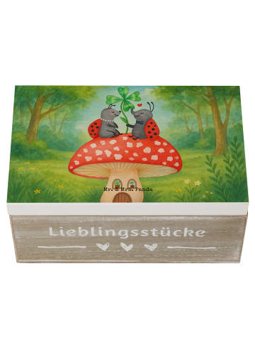 Mr. & Mrs. Panda Erinnerungsbox Marienkäfer Fliegenpilz Design o... in Weiß