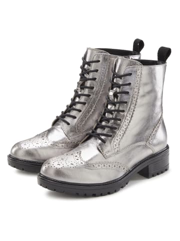 LASCANA Schnürboots in silberfarben