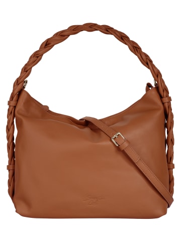 Samantha Look Umhängetasche echt Leder in cognac