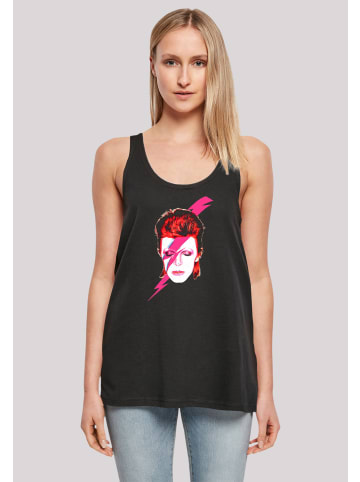 F4NT4STIC Damen Tanktop David Bowie Aladdin Sane Lightning Bolt in schwarz