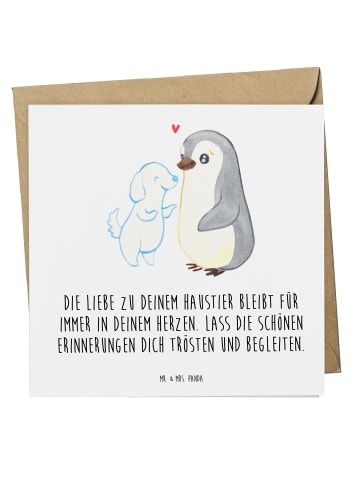 Mr. & Mrs. Panda Deluxe Karte Trauerbewältigung Haustierverlust ... in Weiß