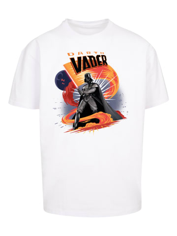 F4NT4STIC Heavy Oversize T-Shirt Star Wars Darth Vader Swirling Fury in weiß