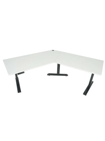 MCW Schreibtisch D40 120°, Weiß, anthrazit-grau