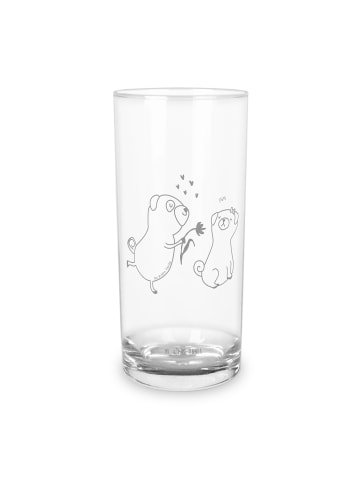 Mr. & Mrs. Panda Wasserglas Mops Verliebt ohne Spruch in Transparent