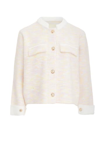 yasanna Damen Strickjacke in Wollweiss Mehrfarbig