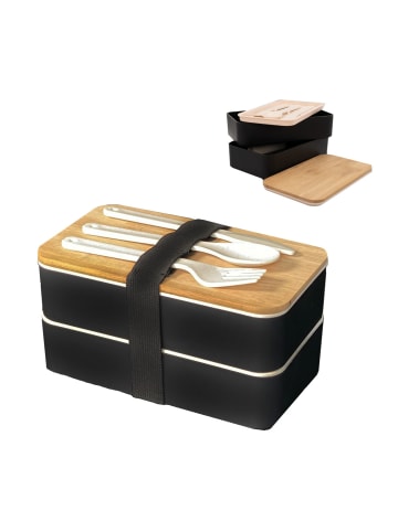 Intirilife Lunch Box Bento Box in Schwarz