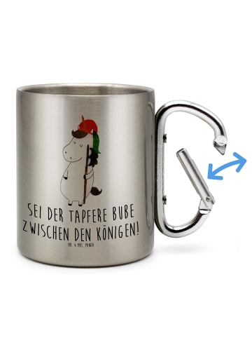 Mr. & Mrs. Panda Thermobecher Einhorn  mit Spruch in Silber