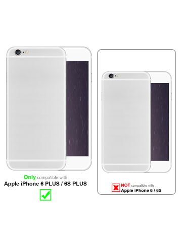 cadorabo Handykette für Apple iPhone 6 PLUS / 6S PLUS Hülle in SCHWARZ SILBER