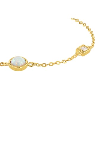 Amor Armband Silber 925, gelbvergoldet in Weiß