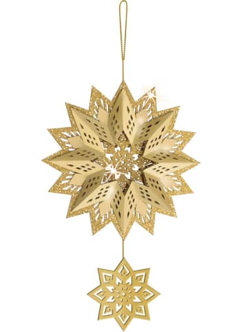 Buntpapierfabrik Ludwig Bähr Bastelset 3D Glittersterne 'Estelle' gold