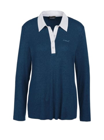 GOLDNER Poloshirt in dunkelblau / melange