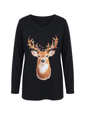 Ulla Popken Langarmshirt in schwarz