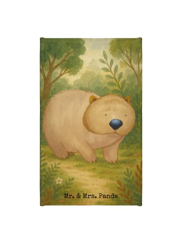 Mr. & Mrs. Panda Gästehandtuch Wombat Design ohne Spruch in Weiß