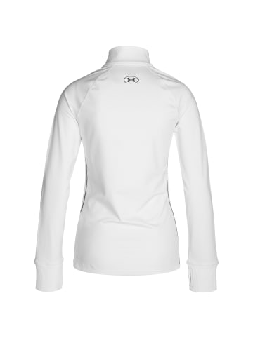 Under Armour Longsleeve Train Cold Weather 1/2 Zip in weiß / schwarz