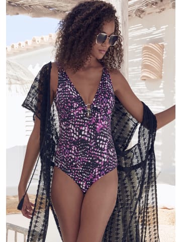 Bruno Banani Badeanzug in dunkelrosa-bedruckt