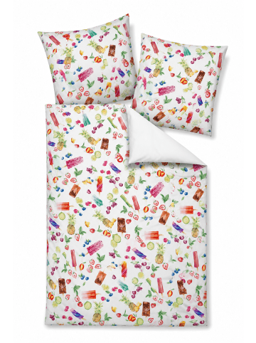 Janine Modern Art Mako Satin Bettwäsche - Früchte und Eis in bunt