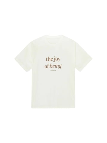 Moshi Moshi Mind T-Shirt Statement in ecru / terra