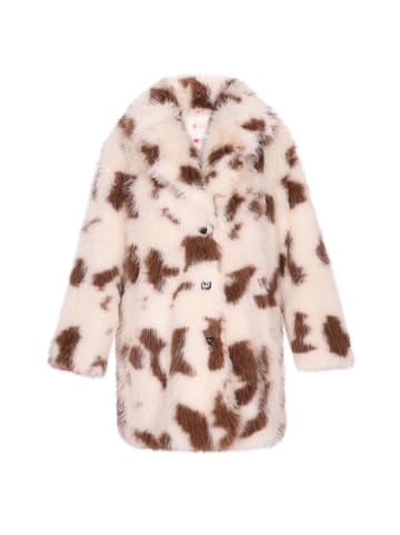IZIA Damen Coat in Wollweiss Braun