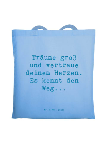 Mr. & Mrs. Panda totebag Spruch Herzen Vertrauen mit Spruch in Sky Blue