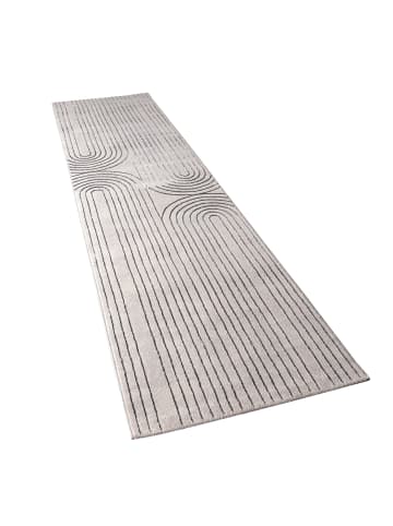 KADIMA DESIGN Teppich Kurzflor Abstrakt Wohnzimmer in Grau