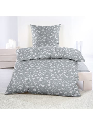 Casa Colori Seastar Casa Colori Microfaser Seersucker Bettwäsche - Blümchen in grau