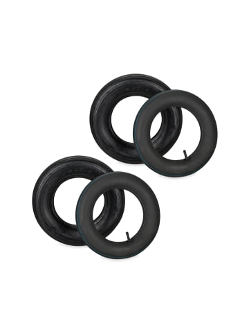 relaxdays 2 x Schubkarrenrad in Schwarz - 3.50-8"